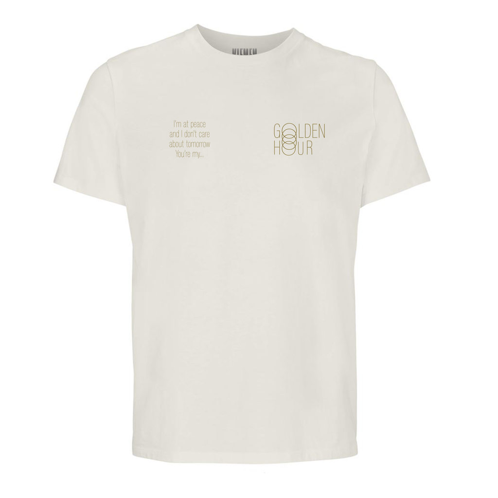 Organic White Short Sleeve T-Shirt – Golden Hour