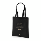 Organic Black Tote Bag – Golden Hour